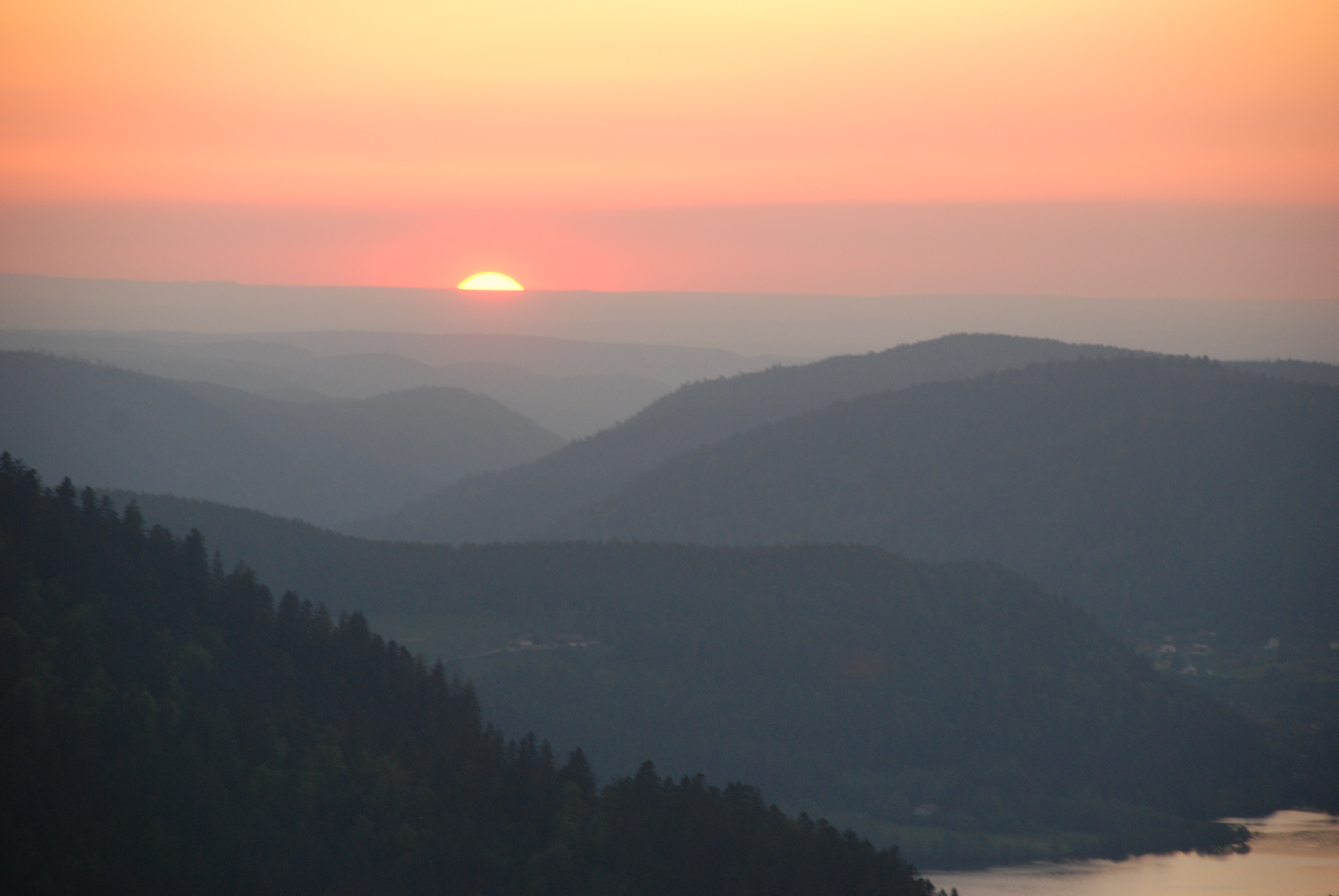 Couché du soleil dans les Vosges